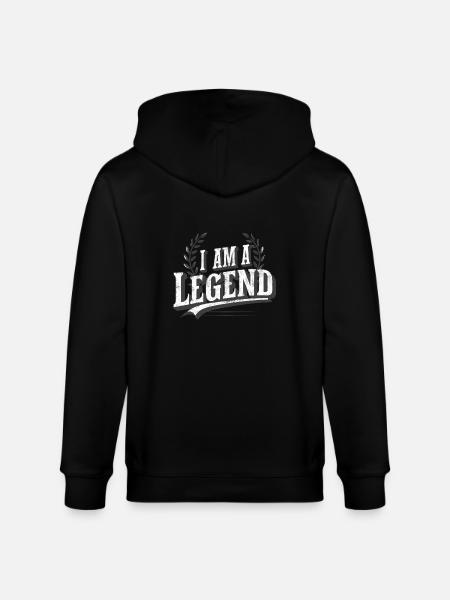 I'm a legend - Stanley/Stella CULTIVATOR Unisex Organic Hooded Jacket - black