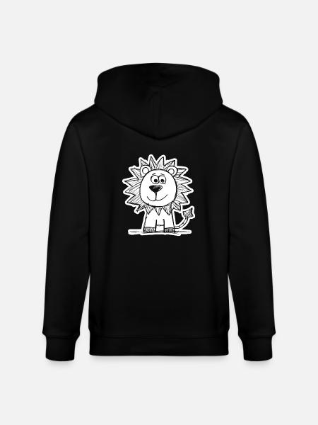 Lion Lion Head - Stanley/Stella CULTIVATOR  Unisex Organic Hooded Jacket - black