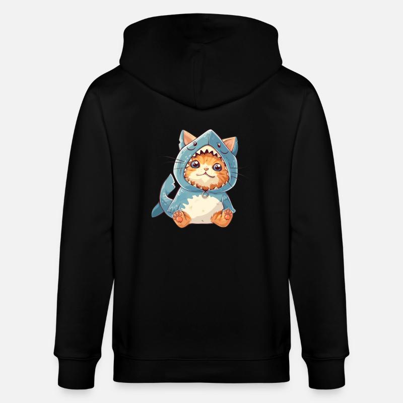 Mignon costume de requin chat - Veste à capuche bio CULTIVATOR Stanley/Stella Unisexe - noir