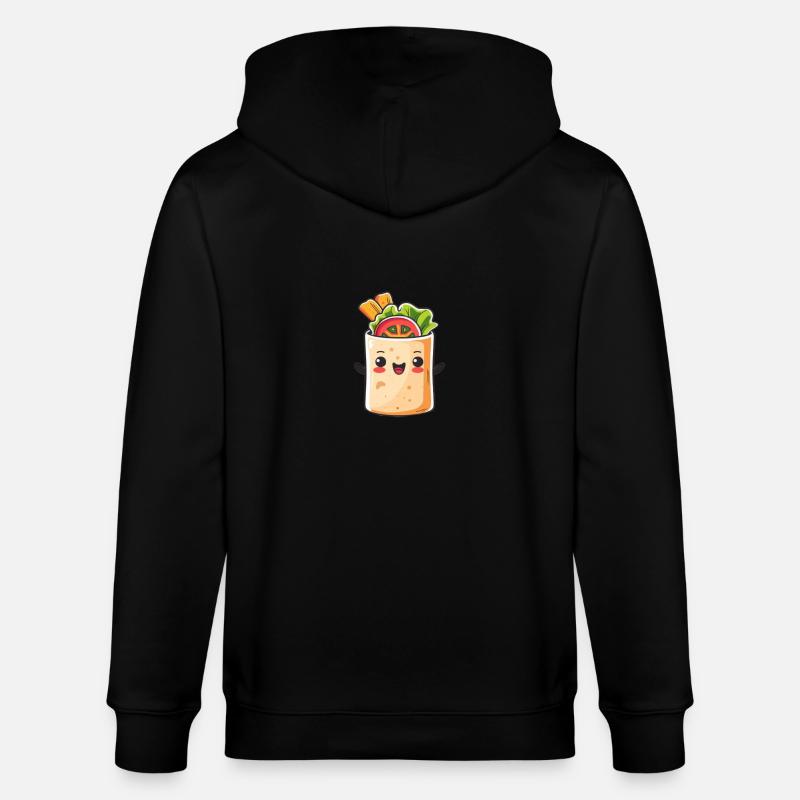 Süßer Burrito Comic - Stanley/Stella Unisex Bio-Kapuzenjacke CULTIVATOR - Schwarz
