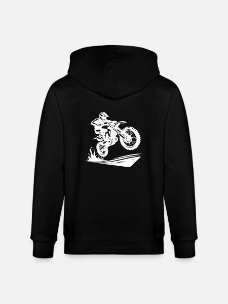 motorsport enduro hoppande terrängmaskin - Ekologisk luvjacka CULTIVATOR unisex från Stanley/Stella - svart