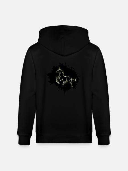 Unicorn blobs - Stanley/Stella CULTIVATOR  Unisex Organic Hooded Jacket - black