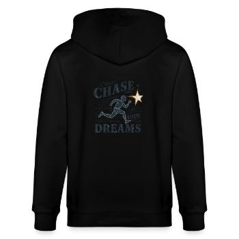 Pursue your dreams - Stanley/Stella CULTIVATOR  Unisex Organic Hooded Jacket - black - Back - Anna (173cm)