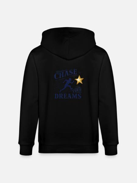 Pursue your dreams - Stanley/Stella CULTIVATOR  Unisex Organic Hooded Jacket - black