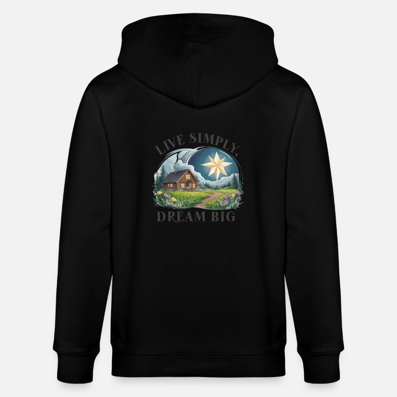 Vivre simplement, rêver grand - Veste à capuche bio CULTIVATOR Stanley/Stella Unisexe - noir