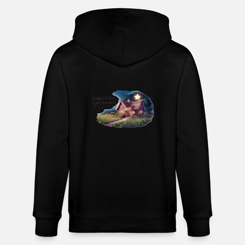 Vivre simplement, rêver grand - Veste à capuche bio CULTIVATOR Stanley/Stella Unisexe - noir