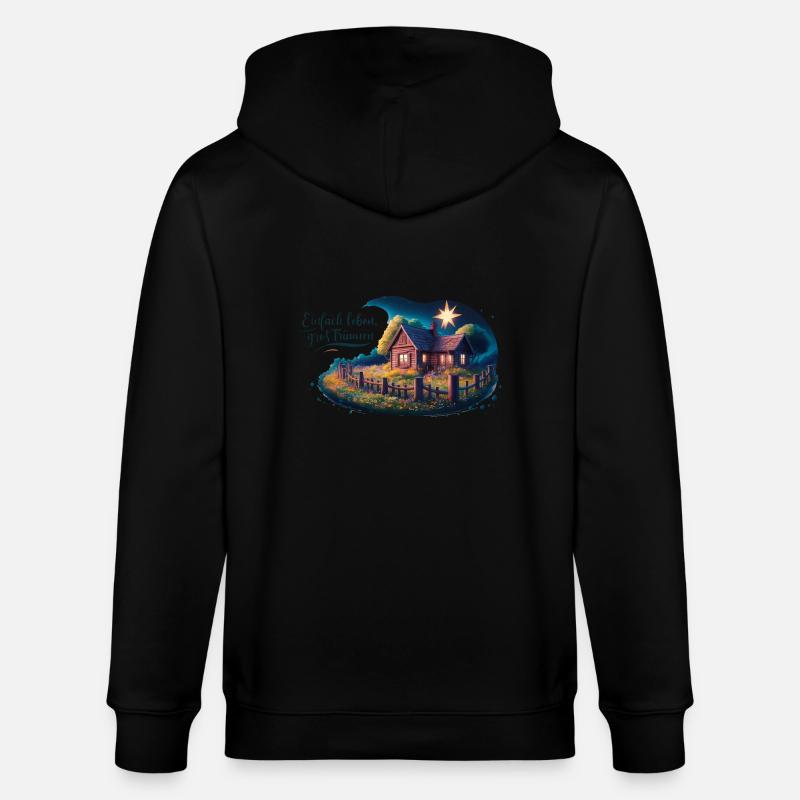 Vivre simplement, rêver grand - Veste à capuche bio CULTIVATOR Stanley/Stella Unisexe - noir