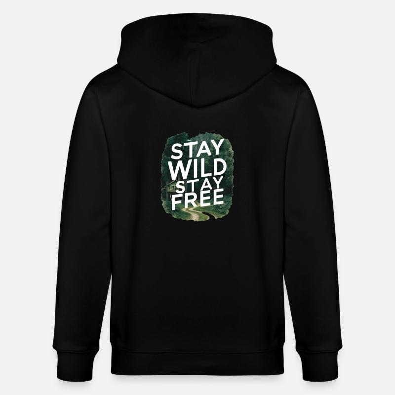 Bleib wild, bleib frei - Stanley/Stella Unisex Bio-Kapuzenjacke CULTIVATOR  - Schwarz