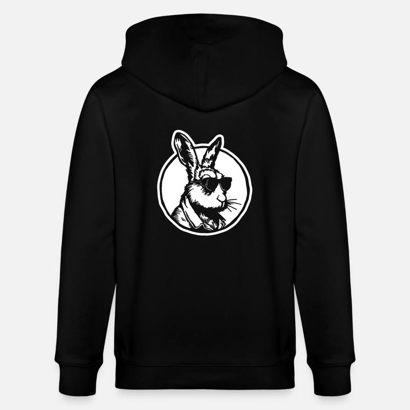Lapin Lapin - Veste à capuche bio CULTIVATOR Stanley/Stella Unisexe - noir
