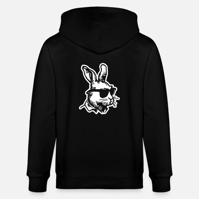Lapin Lapin - Veste à capuche bio CULTIVATOR Stanley/Stella Unisexe - noir