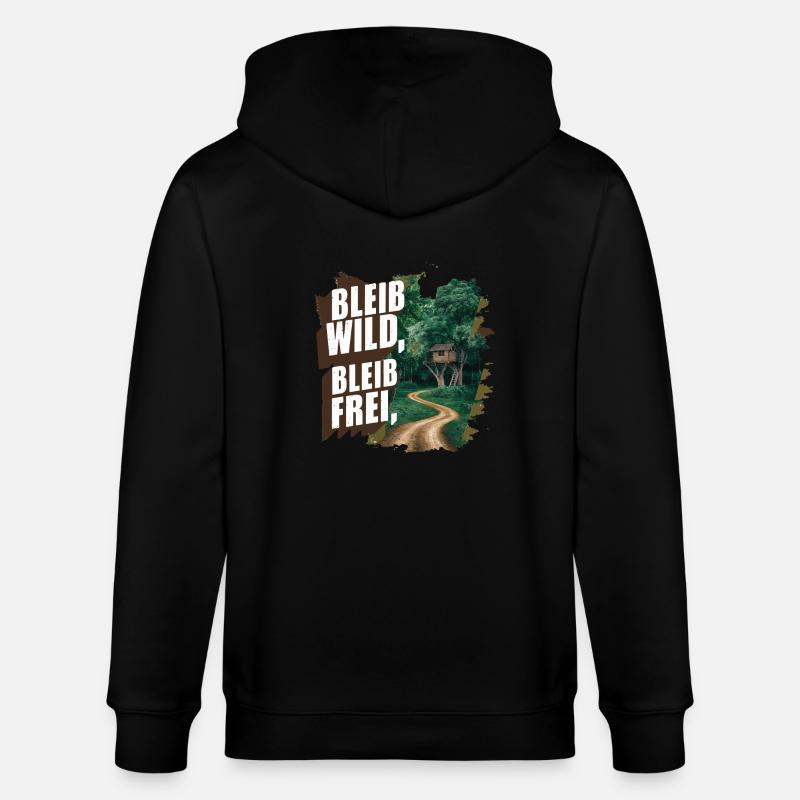 Restez sauvage, restez libre - Veste à capuche bio CULTIVATOR Stanley/Stella Unisexe - noir