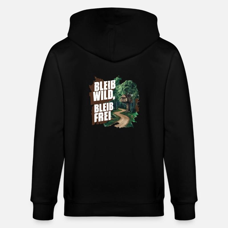 Restez sauvage, restez libre - Veste à capuche bio CULTIVATOR Stanley/Stella Unisexe - noir
