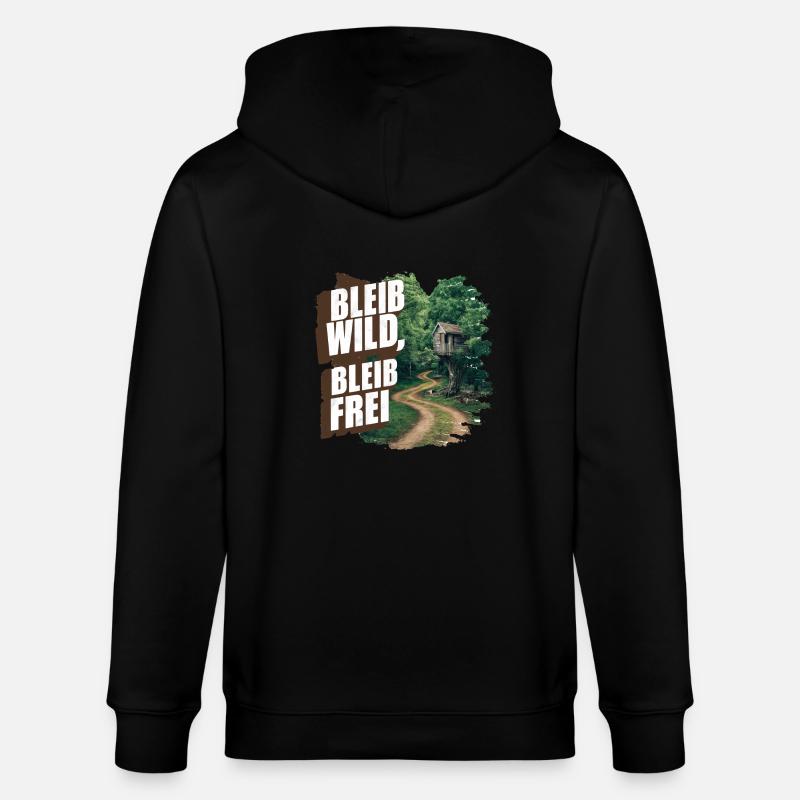 Restez sauvage, restez libre - Veste à capuche bio CULTIVATOR Stanley/Stella Unisexe - noir