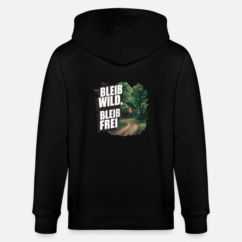 Restez sauvage, restez libre - Veste à capuche bio CULTIVATOR Stanley/Stella Unisexe - noir