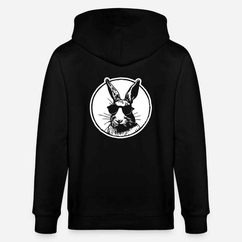 Lapin Lapin - Veste à capuche bio CULTIVATOR Stanley/Stella Unisexe - noir