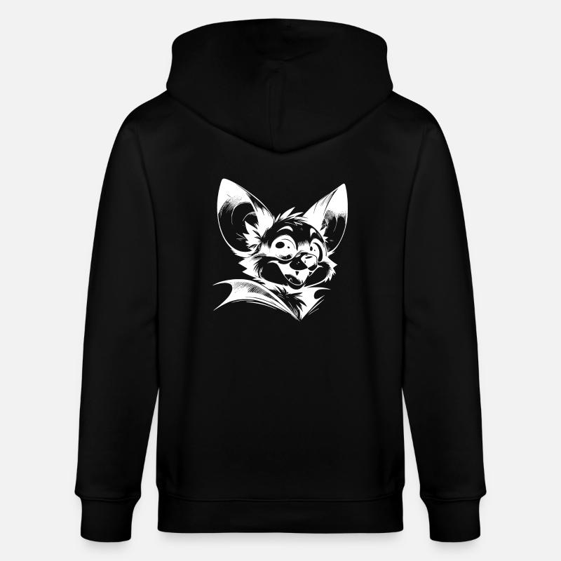 Chauve-souris rieuse bébé vampire dessin - Veste à capuche bio CULTIVATOR Stanley/Stella Unisexe - noir