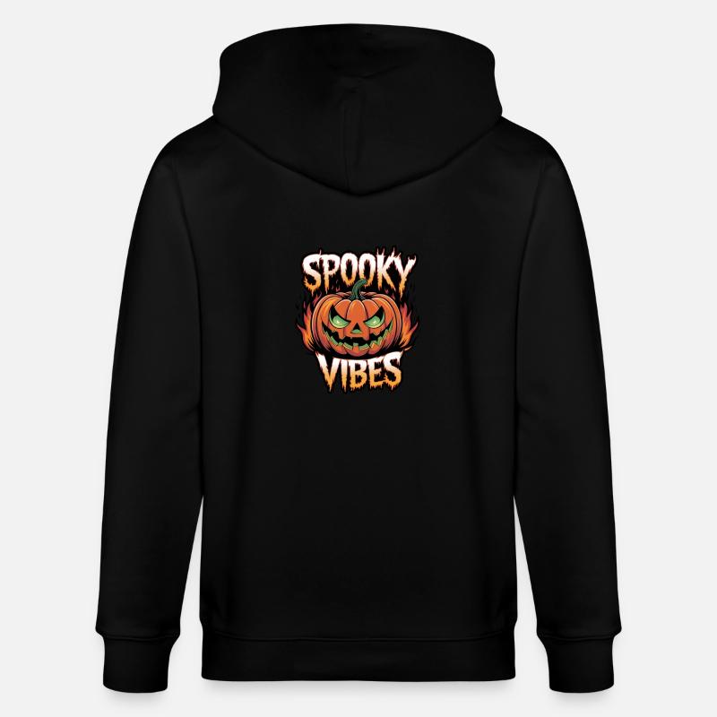 Spooky Jack-o'-lantern – Spooky Vibes - Veste à capuche bio CULTIVATOR Stanley/Stella Unisexe - noir