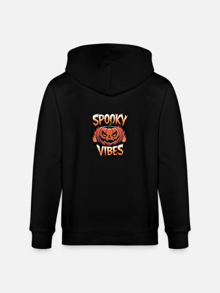 Spooky Jack-o'-lantern – Spooky Vibes - Stanley/Stella CULTIVATOR  Unisex Organic Hooded Jacket - black