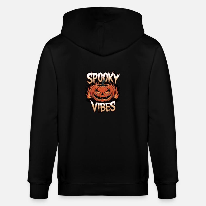 Spooky Jack-o'-lantern – Spooky Vibes - Veste à capuche bio CULTIVATOR Stanley/Stella Unisexe - noir