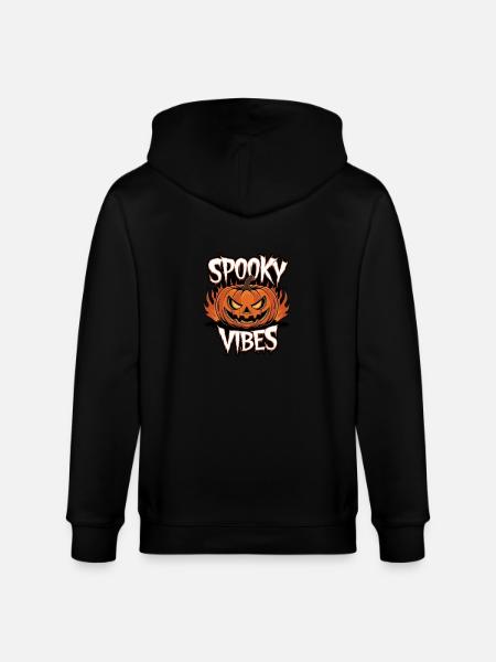 Spooky Jack-o'-lantern – Spooky Vibes - Stanley/Stella CULTIVATOR Unisex Organic Hooded Jacket - black
