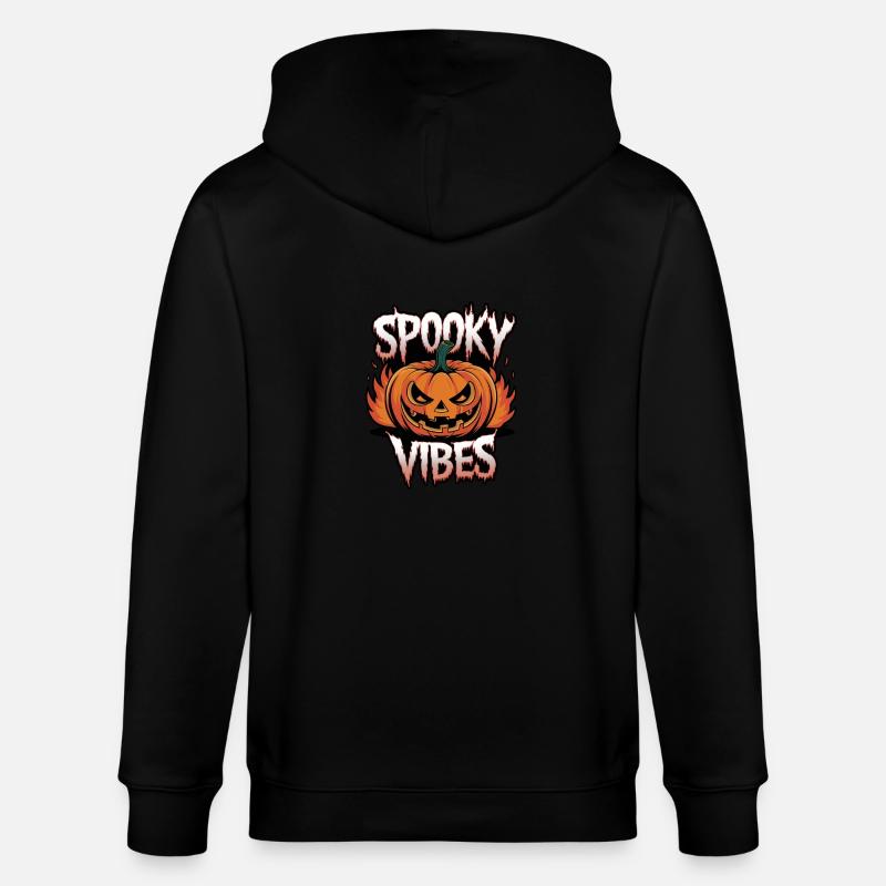 Spooky Jack-o'-lantern – Spooky Vibes - Veste à capuche bio CULTIVATOR Stanley/Stella Unisexe - noir
