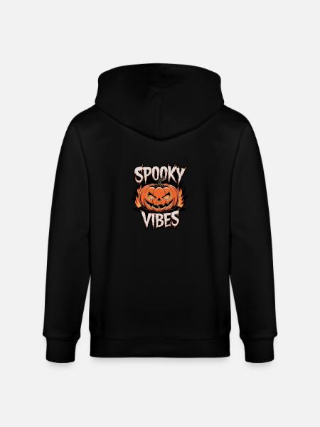 Spooky Jack-o'-lantern – Spooky Vibes - Stanley/Stella CULTIVATOR Unisex Organic Hooded Jacket - black