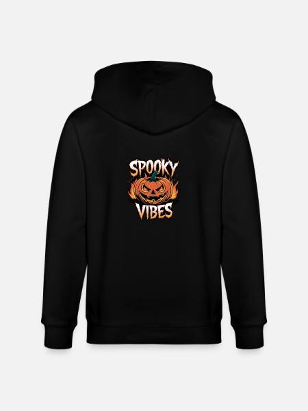 Spooky Jack-o'-lantern – Spooky Vibes - Stanley/Stella CULTIVATOR Unisex Organic Hooded Jacket - black