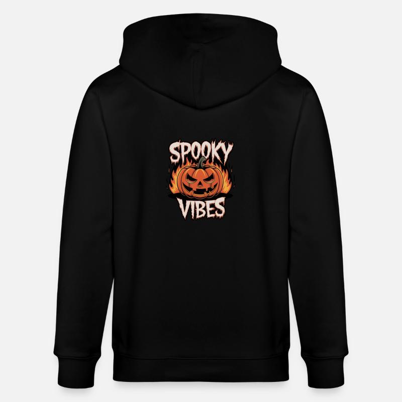 Spooky Jack-o'-lantern – Spooky Vibes - Veste à capuche bio CULTIVATOR Stanley/Stella Unisexe - noir