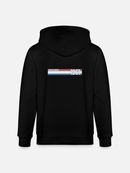 Retro 1961 Limited Edition - Stanley/Stella CULTIVATOR Unisex Organic Hooded Jacket - black