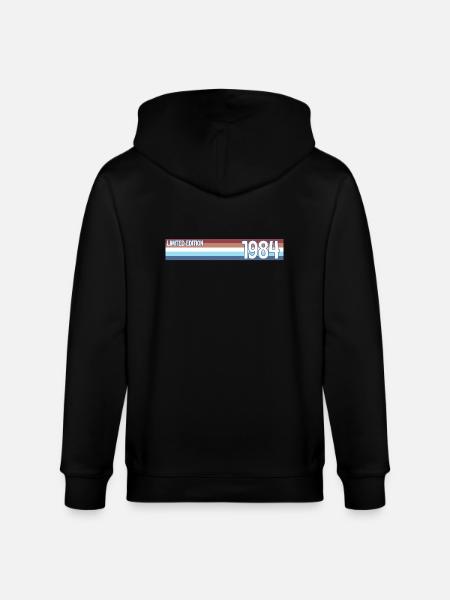 Retro 1984 Limitierte Auflage - Stanley/Stella Unisex Bio-Kapuzenjacke CULTIVATOR - Schwarz