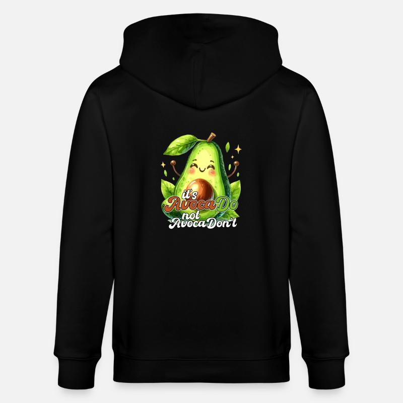 Happy Avocado its AvocaDo Design - Stanley/Stella Unisex Bio-Kapuzenjacke CULTIVATOR  - Schwarz