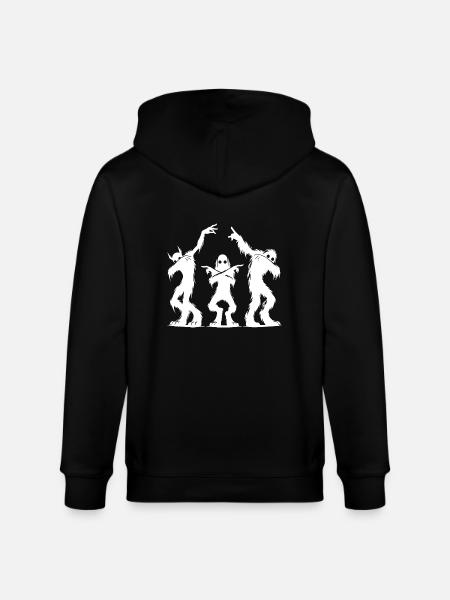 Creepy Dancing Dabbing Zombie Monster - Stanley/Stella CULTIVATOR  Unisex Organic Hooded Jacket - black
