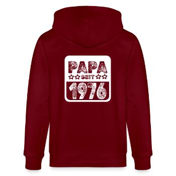 1976 - Stanley/Stella Unisex Bio-Kapuzenjacke CULTIVATOR  - Burgunderrot - Hinten - Anna (173cm)