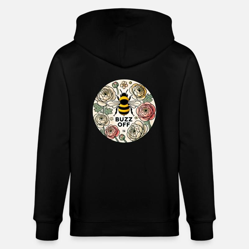 Buzz Off Bee - Veste à capuche bio CULTIVATOR Stanley/Stella Unisexe - noir