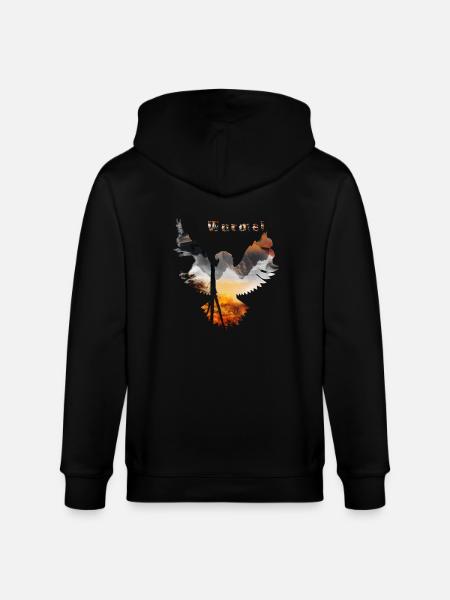 Adler Wildnis - Stanley/Stella Unisex Bio-Kapuzenjacke CULTIVATOR  - Schwarz