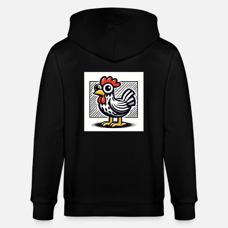 Huhn - Stanley/Stella Unisex Bio-Kapuzenjacke CULTIVATOR - Schwarz