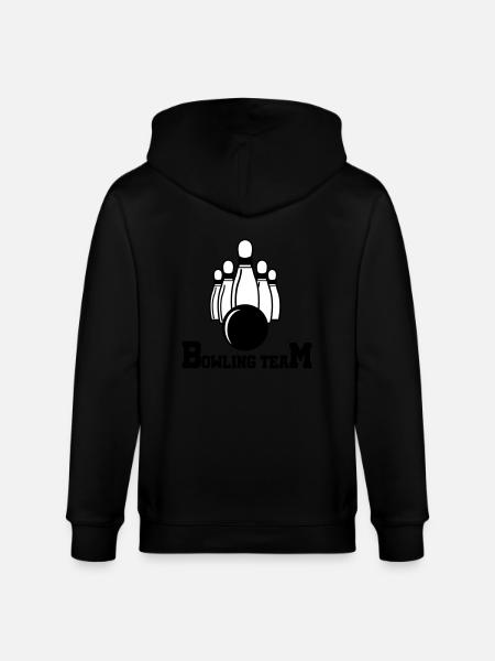 bowling team - Stanley/Stella Unisex Bio-Kapuzenjacke CULTIVATOR  - Schwarz