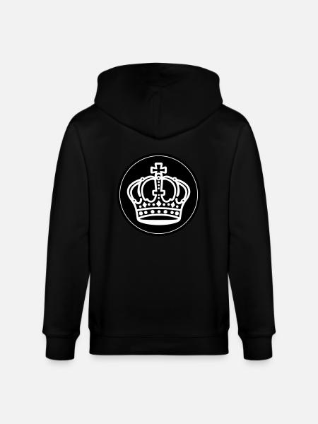 Krone Symbol Kreis - Stanley/Stella Unisex Bio-Kapuzenjacke CULTIVATOR - Schwarz