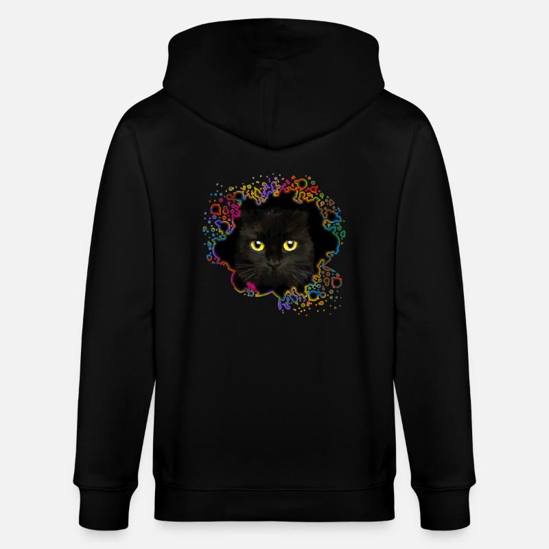 Chat - Veste à capuche bio CULTIVATOR Stanley/Stella Unisexe - noir
