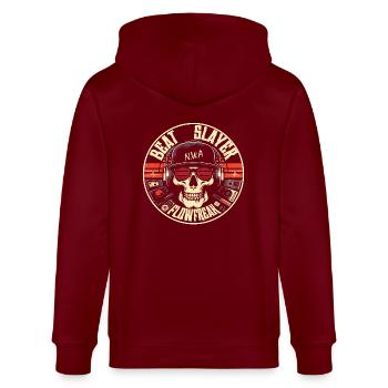 Beat Slayer Skull Flow Freak Rétro Vintage - Veste à capuche bio CULTIVATOR Stanley/Stella Unisexe - bordeaux - Dos - Anna (173cm)