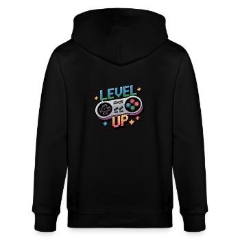 Level Up – Gaming Controller - Stanley/Stella CULTIVATOR  Unisex Organic Hooded Jacket - black - Back - Anna (173cm)