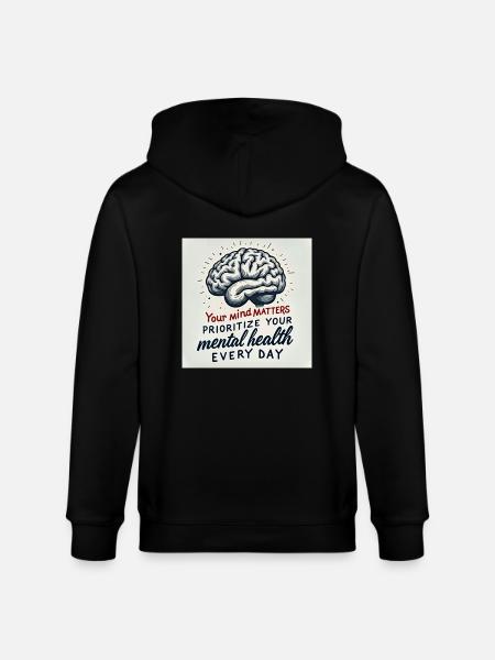Mental Health Awareness - Stanley/Stella CULTIVATOR Unisex Organic Hooded Jacket - black