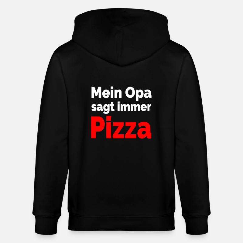 Pizza - Stanley/Stella Unisex Bio-Kapuzenjacke CULTIVATOR  - Schwarz