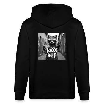 Die harten Tacos des Lebens helfen - Stanley/Stella Unisex Bio-Kapuzenjacke CULTIVATOR  - Schwarz - Hinten - Anna (173cm)