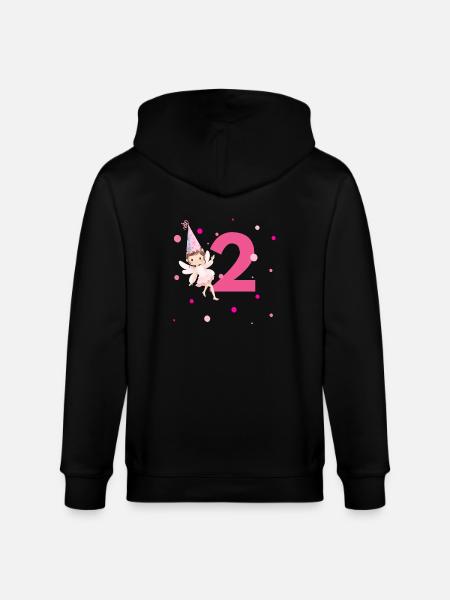 2nd Birthday Pink Fairy - Stanley/Stella CULTIVATOR  Unisex Organic Hooded Jacket - black