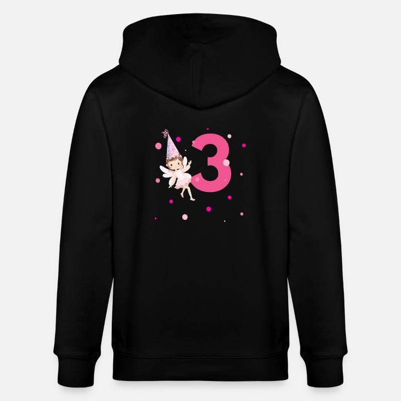 3e anniversaire fée rose - Veste à capuche bio CULTIVATOR Stanley/Stella Unisexe - noir