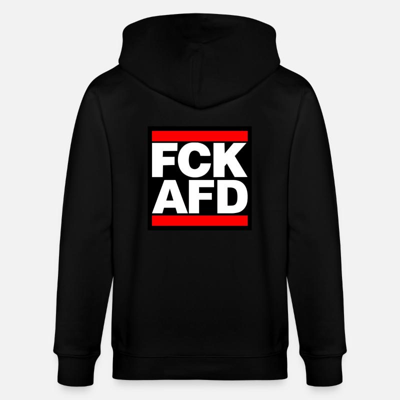 FCK AFD red capitals - Stanley/Stella Unisex Bio-Kapuzenjacke CULTIVATOR  - Schwarz