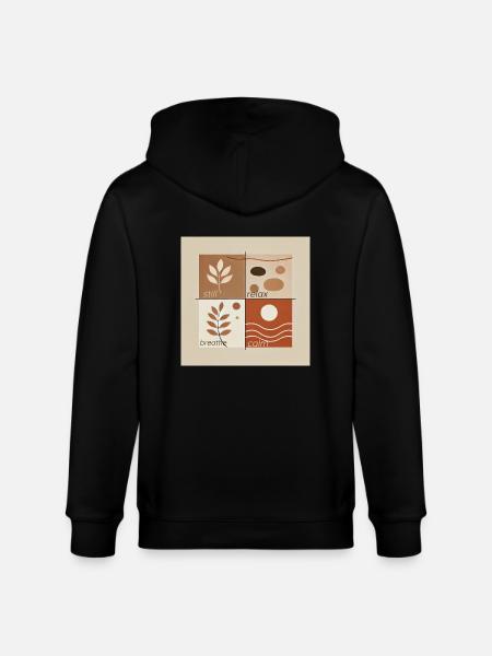 Soft Zen Retreat - Stanley/Stella CULTIVATOR  Unisex Organic Hooded Jacket - black