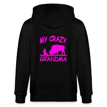 Grand-mère - Veste à capuche bio CULTIVATOR Stanley/Stella Unisexe - noir - Dos - Anna (173cm)