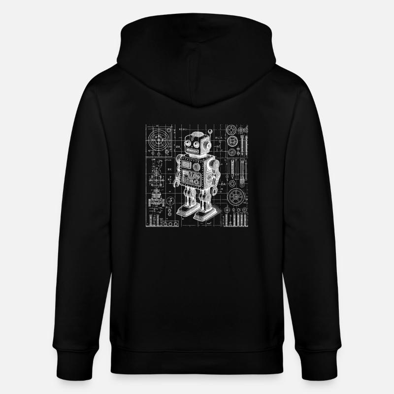 Roboter - Stanley/Stella Unisex Bio-Kapuzenjacke CULTIVATOR  - Schwarz